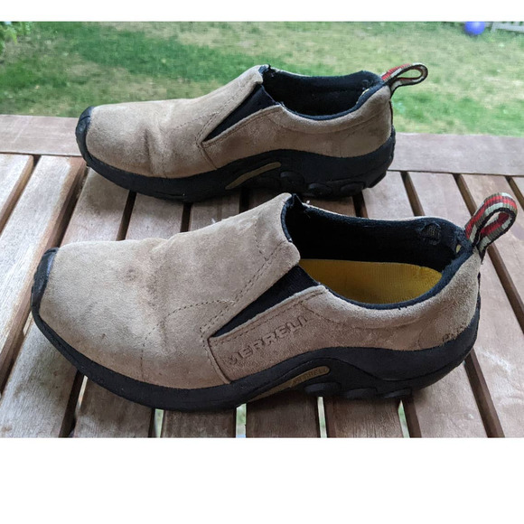 Merrell Womens Jungle Moc Classic Taupe Waterproof Slip-On Shoe size 6.5 - Picture 4 of 12